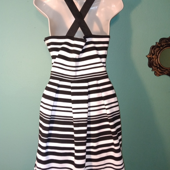Short Striped Skater Dress - Picture 7 of 8